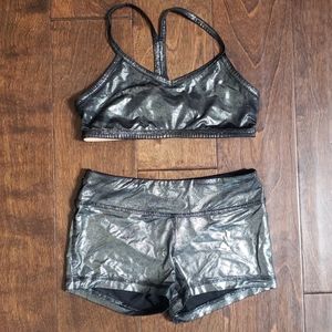 Two piece ivivva dance set. Shorts and sports bra
